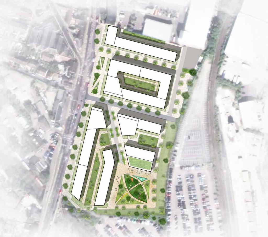 3.2. DevELOPMEnt SITES: HARTFIELD DevELOPMEnTS (HSBC) HSBC Site in Current Context: Illustrative Masterplan 3 Land Use and Quantum Development should consist of primarily residential development with