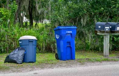 RECYCLING PROGRAM Manatee County uses single stream recycling. All clean recyclable paper and containers are put together in the recycle cart eliminating the need for sorting.