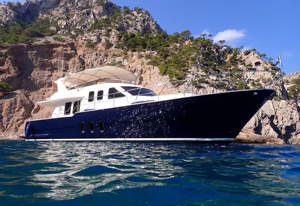 Aquastar 57 2011 Price 795,000 Tax Paid Lying in Mallorca Exceptionally equipped and maintained regardless of cost Aquastar 57, with bespoke interior by Design Unlimited.
