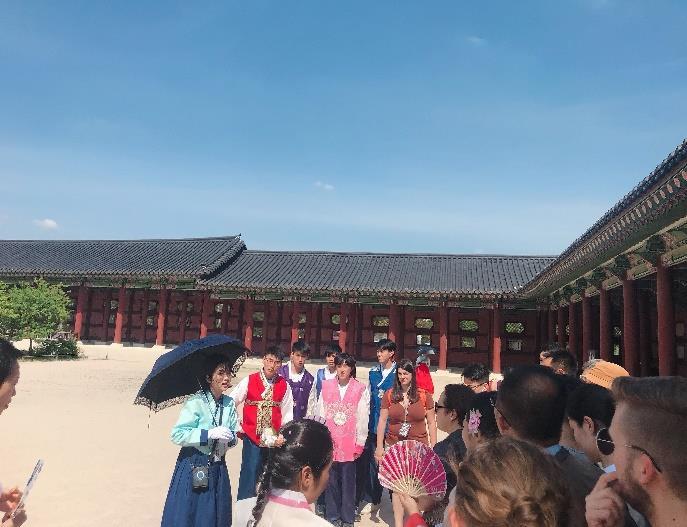 traditional attire (Hanbok) as a part of the Korean culture experience.