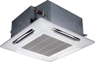 Compact four four way cassette way cassette This new model suits all the standard 600x600 mm grid ceiling.