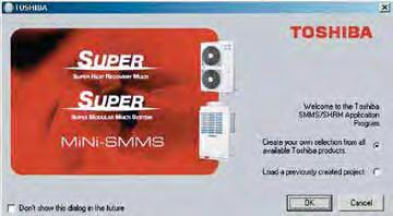 In order to assist with the correct commissioning of MiNi-SMMS, SMMS and SHRM systems, Toshiba has developed a
