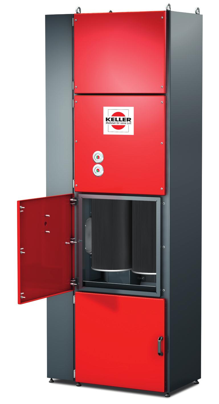 Dust emissions separated directly at the machine Advantages of single separation TR-1 for MQL and dry processing was designed as a stand-alone-system to be installed adjacent to a machine (emission