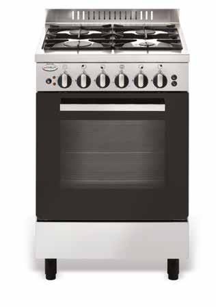 Emilia 53 Compact Cookers Series 4 with flame failure safety protection on all burners. The Italian solution to upgrading from a standard white cooker.