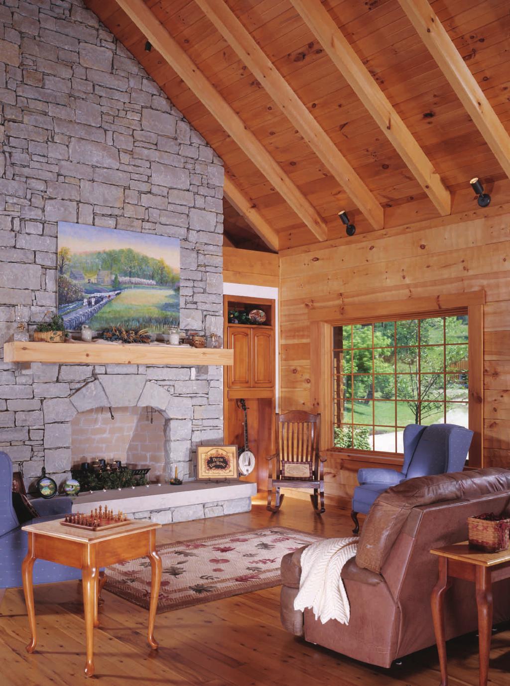 The work of art that hangs above the mantel is an original oil painting of the 1850 farmstead.