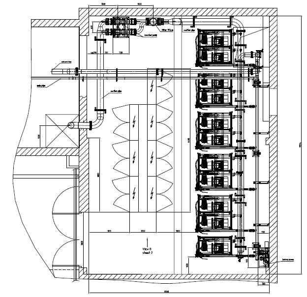 Booster pump unit (redundant pumps) with main ﬁlter HP pump sets Each set
