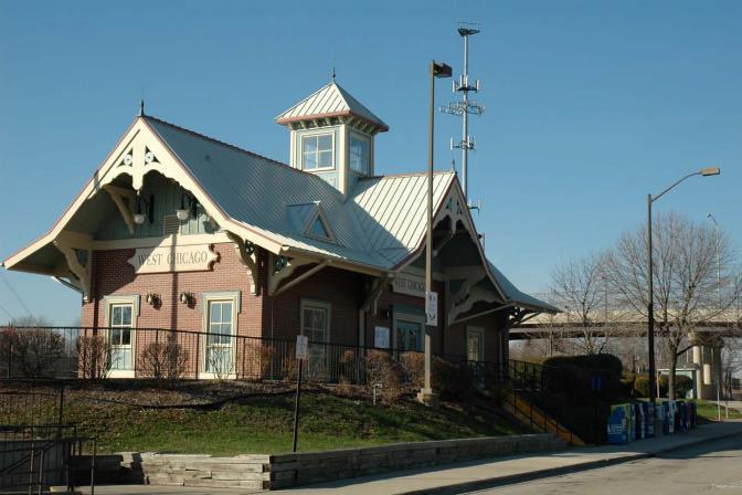 Metra Station West Chicago Historic