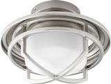5"(h) - (1) 6W, 2700K, 80CRI M, Dimming LED (Included) Galvanized Clear Seeded Glass UL Damp 1905-69 14"(w) x 5.