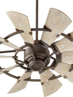 AVAILABLE FINISHES 194410-86 Oiled Bronze Weathered Oak Finished Blades 194410-9 Galvanized Weathered Oak Finished Blades HEIGHT CHART FAN HEIGHT Using 6" Downrod Distance of 16.5" Distance of 11.