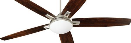 AVAILABLE FINISHES 81725-86 Oiled Bronze Satin Opal Glass Oiled Bronze Blades Integral 18W, 3000K, 1508 Lumens, 90CRI LED kit (dimmable) 81725-65 Satin Nickel Satin Opal Glass Satin Nickel Blades