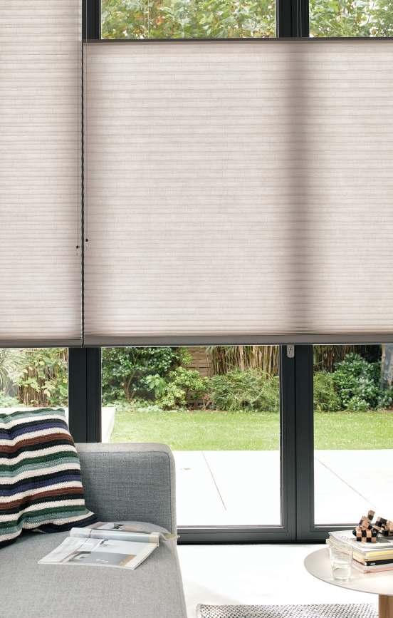 Our most energy efficient design Duette Architella Shades, are constructed with a unique cell-in-cell design, that can