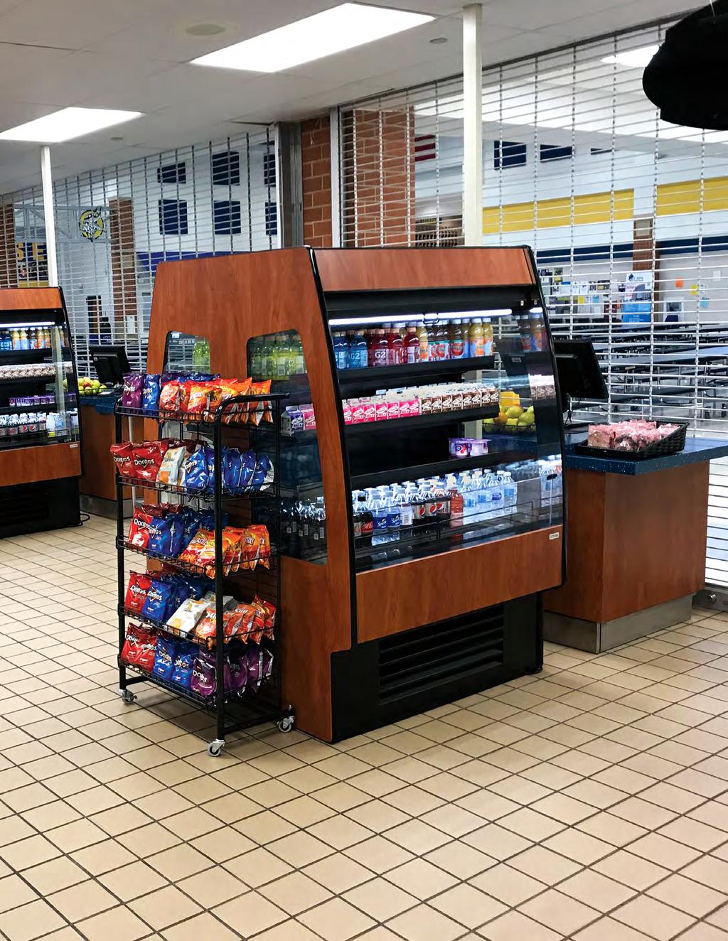 Model Shown: Oasis FSC463R Dual-Sided Refrigerated Self-Service (see p.