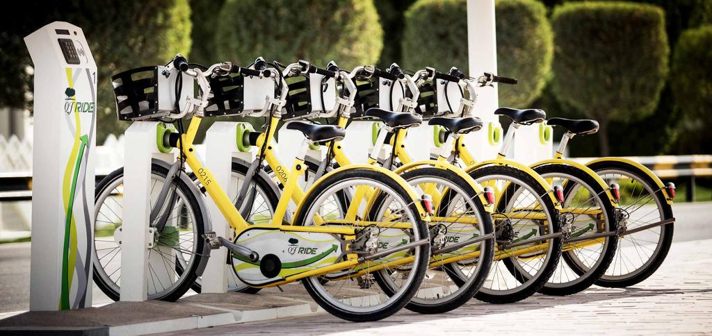 EDUCATION CITY QATAR FOUNDATION ELAN Urban was approached to provide Education City with a bicycle system study for their compound resulting in an e-bike system pilot scheme.