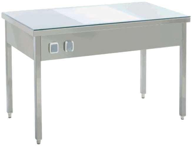 LINEN FOLDING TABLE WITH LIGHT Dimensions : 1300 x