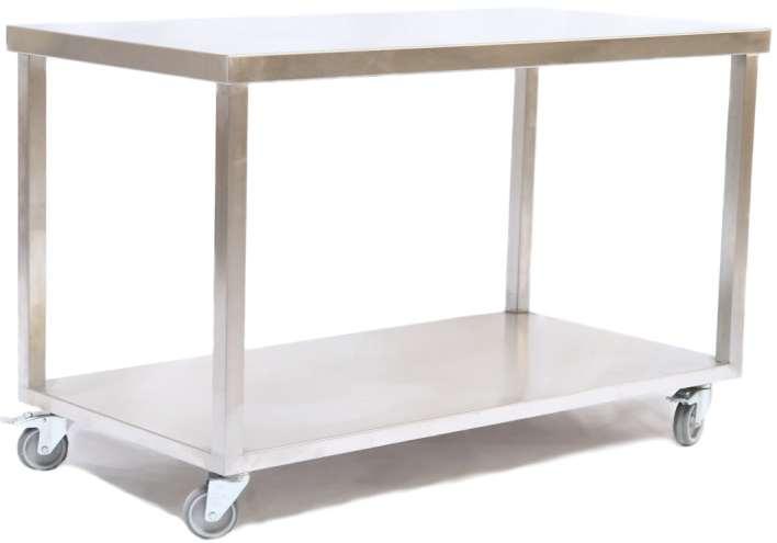 MOBILE WORKING TABLE Dimensions : 900 x 600 x 850 mm Upper table is produced from 1.