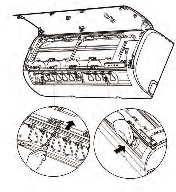 Procedure Illustration 8) Open the screw caps(2) and the remove the