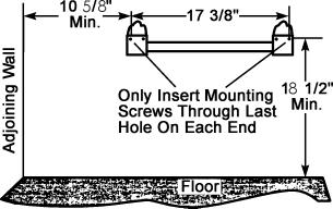 WARNING: Maintain the minimum clearances shown in Figure 4. If you can, provide greater clearances from floor, ceiling, and joining wall.