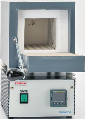 Box furnaces Thermo Scientific Thermolyne small benchtop muffle furnaces Fast heatup and outstanding energy efficiency Available in two capacities that reach a maximum temperature of 1100 C Digital
