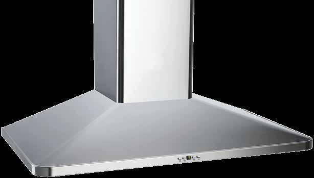 INDOOR RANGEHOODS >> WM2190-6S, WM2190S rangehood/wall MOUNT/ BAFFLE OPTIONAL * Refer page 8 for info classic design - contemporary European stainless steel canopy with softer lines, creates a