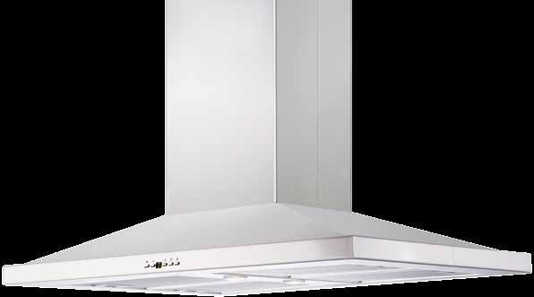 INDOOR RANGEHOODS >> IS4160S rangehood/island/ BAFFLE OPTIONAL * Refer page 8 for info classic design - contemporary European stainless steel canopy with softer lines, creates a classic kitchen style.