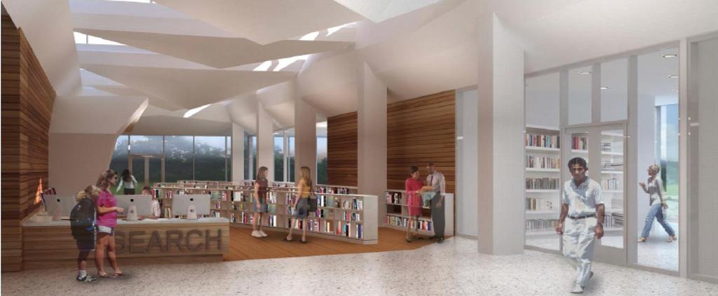 Detailed Description The new Hialeah Gardens Library at Westland Gardens Park will be located near the Hialeah Gardens Community Center, creating a shared courtyard.