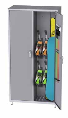 Combining traditional style and robustness, the K-DOOR locker is designed for ski rooms, ski lockers and ski deposit areas.
