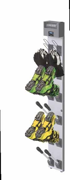 10 INDIVIDUAL BOOT DRYER 11 K-stokdry-C Wall-mounted boot dryer K-stokdry-A As modular and space saving as the independent K-STOKDRY-A model, the centralized version has been designed for storage