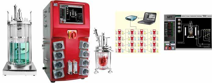 Winpact Parallel System Controller & Vessel Comparison 10L Single Wall Vessel with Heating Base Unit System Controller Vessel Double Jacketed Dish Bottom Vessel (includes glass body, head plate,