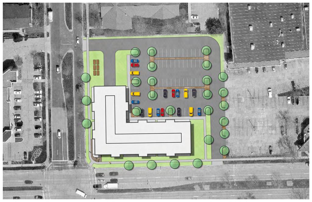 Acewood Revised Plan Illustration (July 2017) Opportunity for community gardens/ open space Parking to the side and behind new