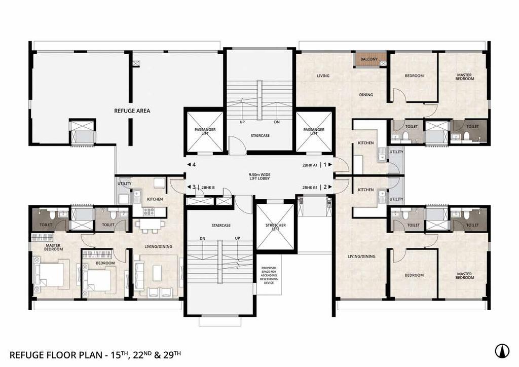 TYPICAL FLOOR PLAN - 15 th,