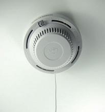 A pillow shaker (connected to the strobe light). Flashing strobe light A smoke alarm.