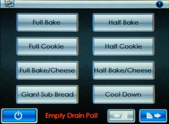 Alarm (Default - On*) A bake complete in 20 min.