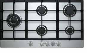 (LPG jets also supplied) ICD6WG1 (White) Gas Deluxe Cooktop with Wok 0mm 5 Burner