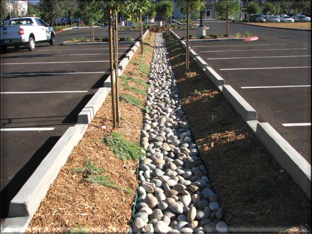 Develop Criteria Potential PC BMPs (MS4 Examples) Parking lot swales Bio-swale Systems along the highway MS4