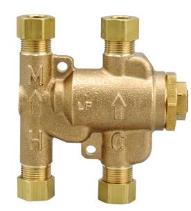 LFUSG-B-M2 Series LFMMV Thermostatic Mixing Valves Sizes: 1 /2" - 1" (15 25mm) Solid wax hydraulic principle thermostat