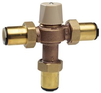 Quick-Connect end connection models available Adjustment cap with locking feature ASSE 1017, 1069, 1070 listed IAPMO cupc