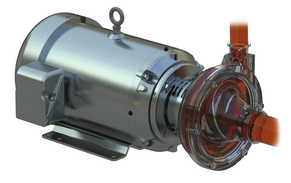 THEORY OF OPERATION: Unlike industrial magnetic driven pumps, the EcoPure TM pump has no bearings or shaft in the product zone.