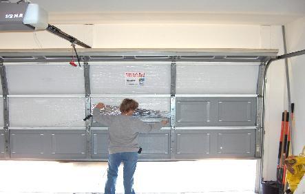 The garage door reflective wrap reflects 97% of the radiant heat coming in from the door keeping your garage up to 20 degrees cooler.