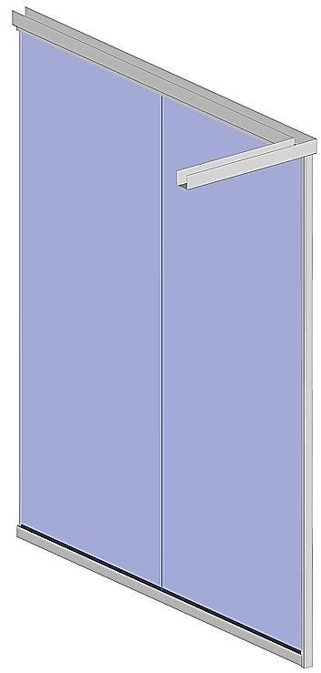 length 2300 mm 3750 mm Side walls (MDE) > Metal door elements with toughened glass, 10 mm at filter end > Reinforced frame and edge protection