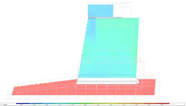 29 CFD thermal z- plane section of building at 15:30 on 27 th July: Air temperatures occurring within the space are shown below. Section taken through z-plane at 1.8m.