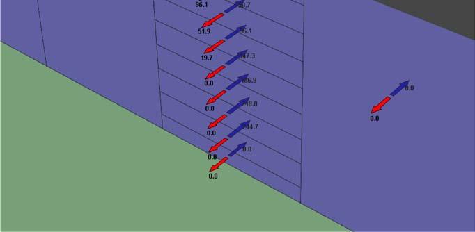 Air flow patterns: Air flow through the glazed corridor windows is shown below at 15:30 on the 27