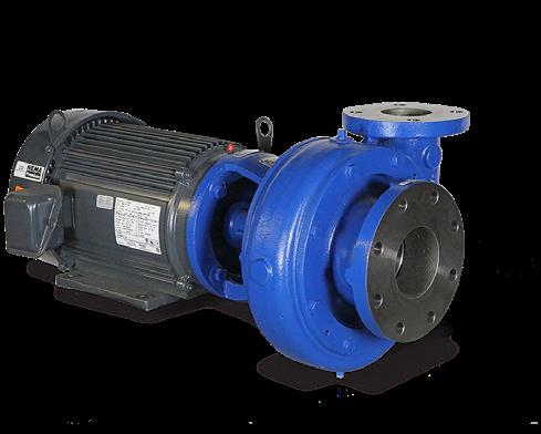 GH Horizontal end-suction pump for handling water, oils and chemicals in marine, process and general industrial applications. Hydraulic performance extends to 2,500 GPM and is covered by 28 sizes.