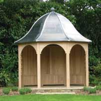 Panel Style Five Solid or Five Trellised Or Combination O ctagonal in shape, the Oxborough Gazebo represents an extension to the Holkham range.