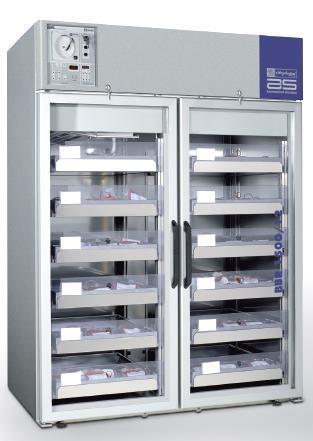 BBR Series Blood Bank Refrigerators +4 C, capacity from 250 to 700 units of 450 ml blood bags, volumes from 700 to 1500 L (picture of cod.
