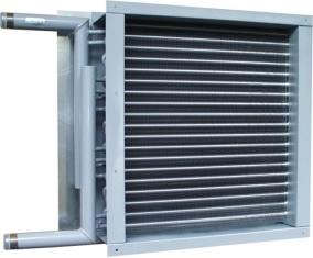 Basic unit Heat exchanger Co/Al heat exchanger Five types of heat exchangers per unit heater type for LPHW. MPHW or steam (code D).