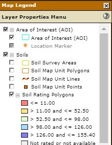Using Web Soil Survey for Agriculture Use the legend to see