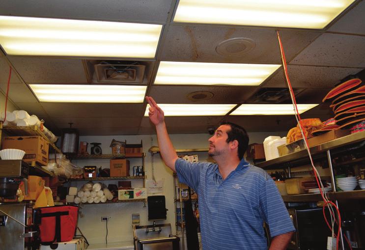 Owner Kiko Peña has replaced all 67 light bulbs in his authentic Mexican restaurant a combination of multi-lamp chandeliers and recessed cans in the ceiling along with several fluorescent kitchen