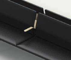 Technical and dimensions Components Upholstered individual backrest