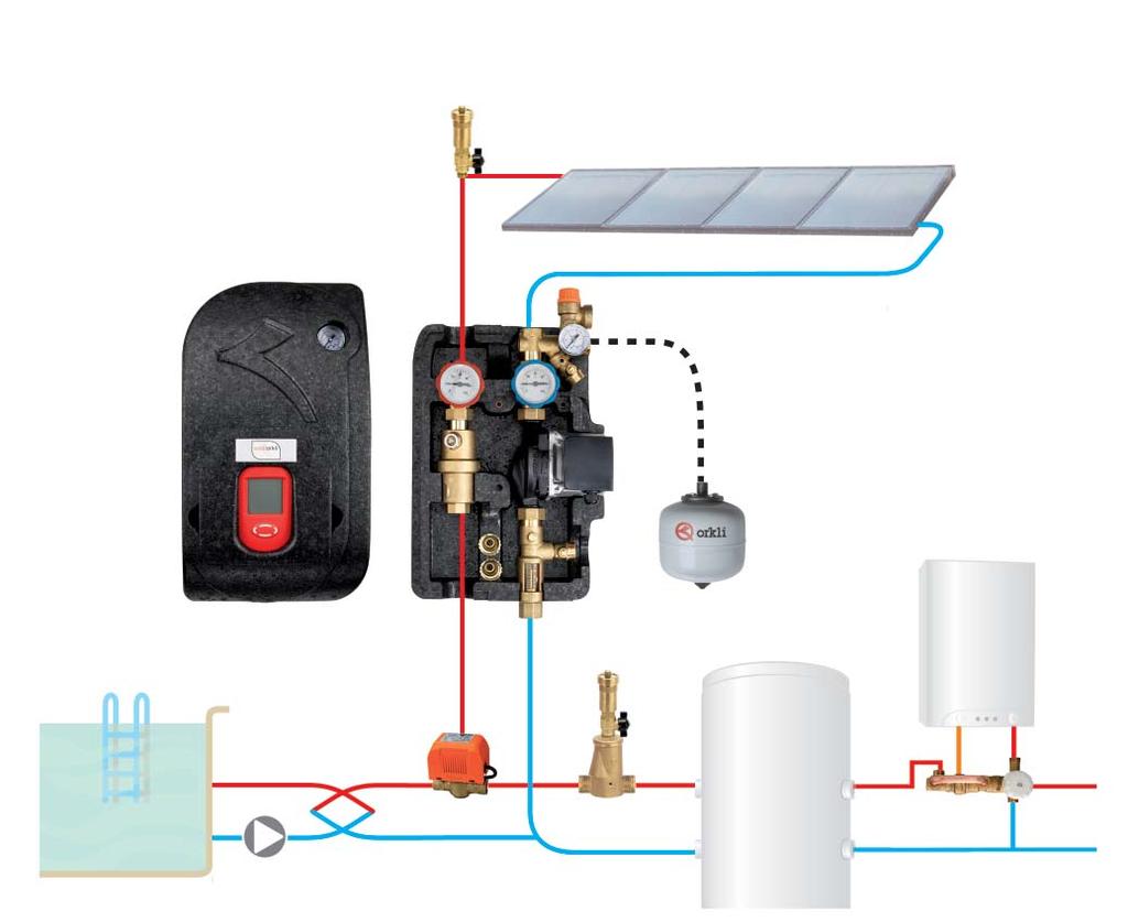 ALL THE HYDRAULIC COMPONENTS REQUIRED FOR A SOLAR INSTALLATION Air vent valve with ball valve Solar hydraulic pump units (or Drain-back system) Collectors field 03 Solar