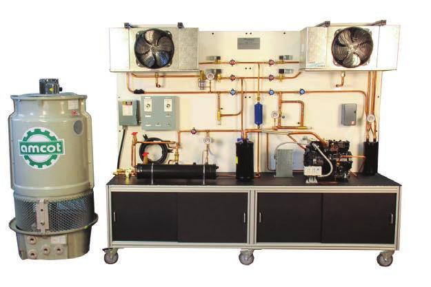 UNITS TU-155 INDUSTRIAL REFRIGERATION TRAINER This trainer enables students to learn principles of commercial and industrial refrigeration systems.